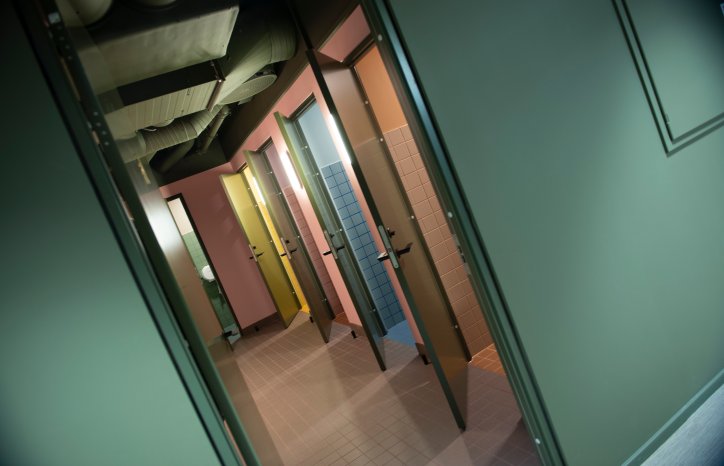 Det er ikke én fargekode for toalettene hos Porsche...