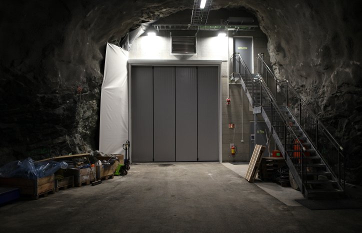 Port inn til maskinsal fra adkomsttunnel