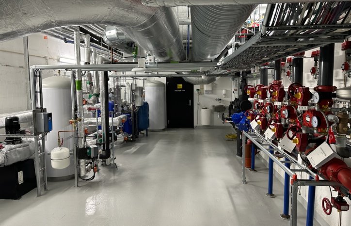 Tekniske rom ved Universitetet i Bergen. Foto: UiB