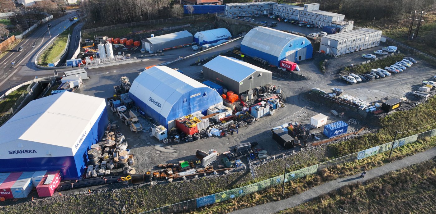 Det bygges nytt vannbehandlingsanlegg på Huseby i Oslo. Foto: Vann- og avløpsetaten.