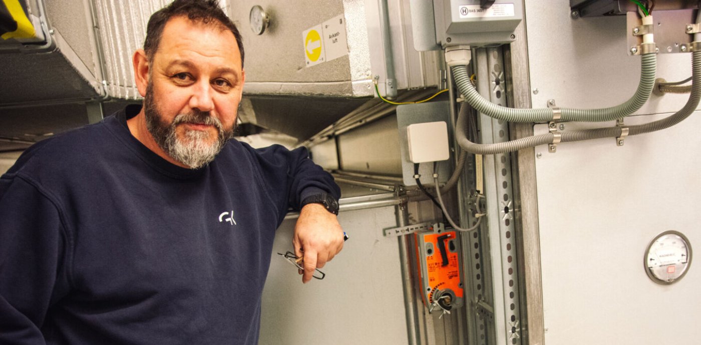 Ventilasjonsteknikker i GK Ole Gunnar Enger. Foto: GK